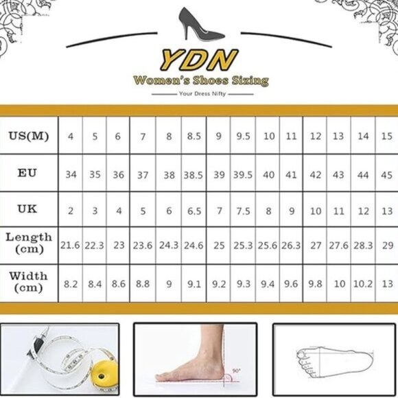 Size 6 YDN Women Pointed Toe Slip on Diamond Pump Special Kitten High Heel Black - Picture 12 of 12